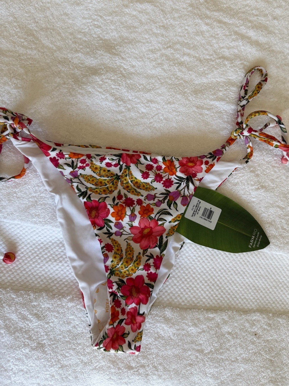 Set - Farm Rio Banana Flowers Triangle Bikini - Picture 7 of 12